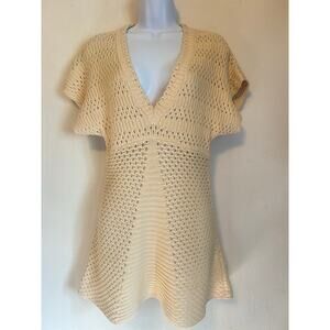 Calvin Klein Size Large color; Bleached Sand Croched Top Boho Style